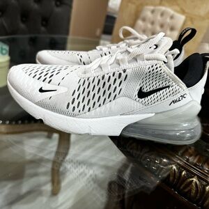 Nike Air Max 270 White and Black Sneakers